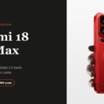 Xiaomi 18 Pro Max Red Transparent Edition headline beside a hand holding the red phone with its circuit pattern back