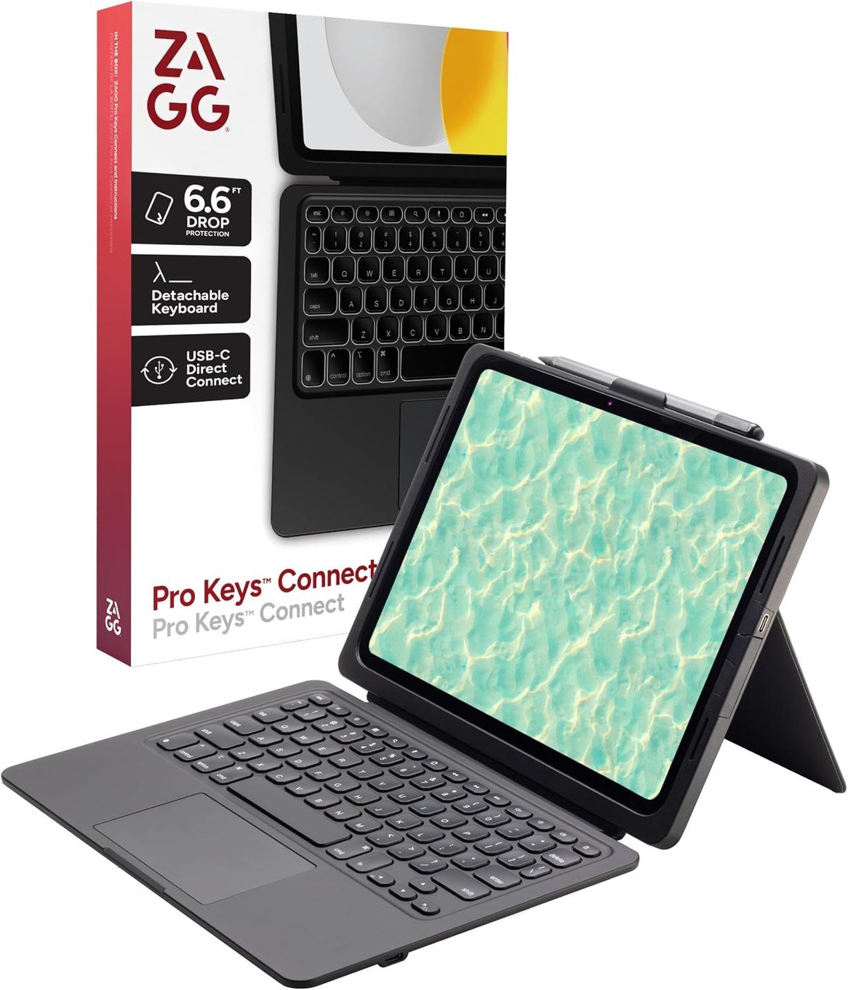 ZAGG Pro Keys Connect keyboard case for the 13-inch iPad Pro with a trackpad and kickstand